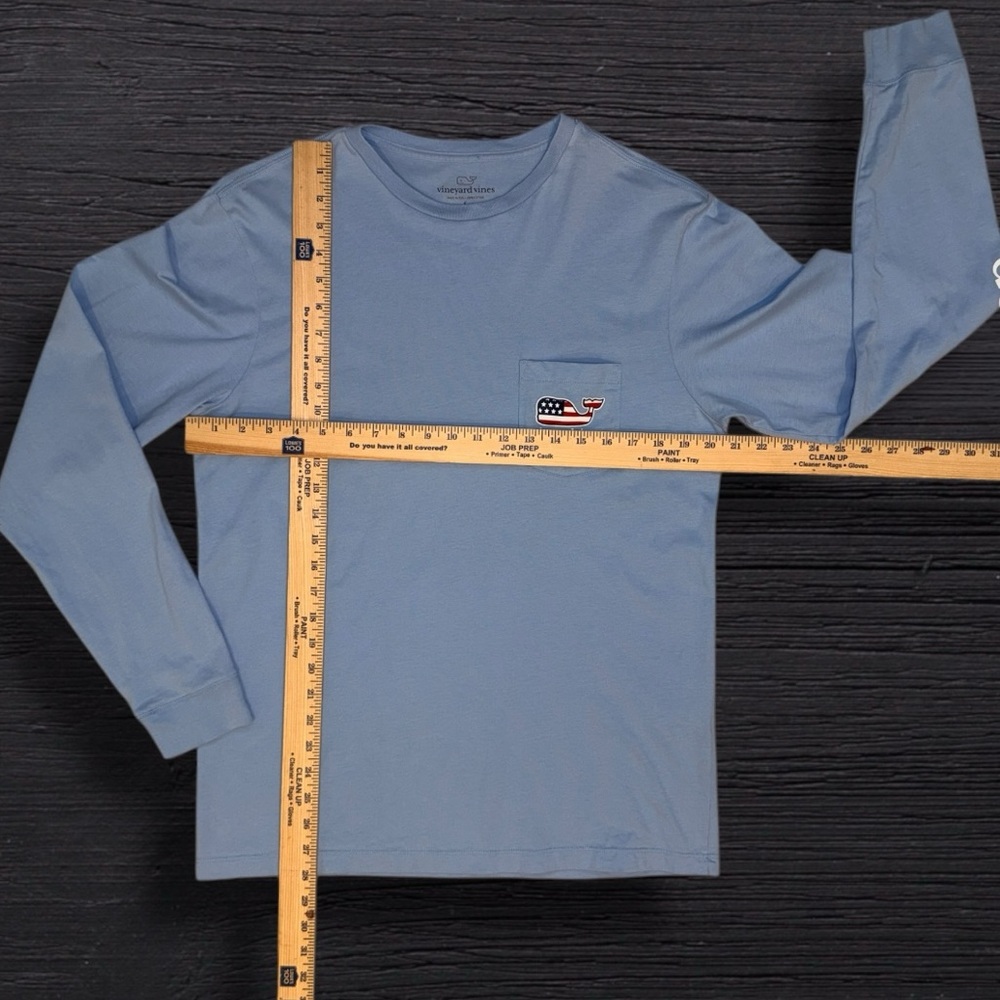 Vineyard Vines C.C. Prep Jeep Back Graphic Long Sleeve Tee Shirt Blue Small - Picture 9 of 9